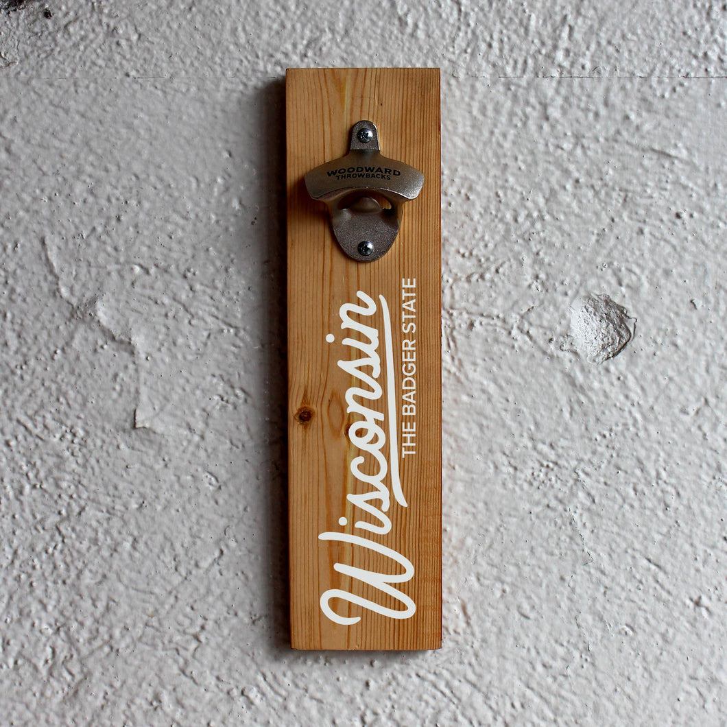 Wisconsin Badger State Bottle Opener