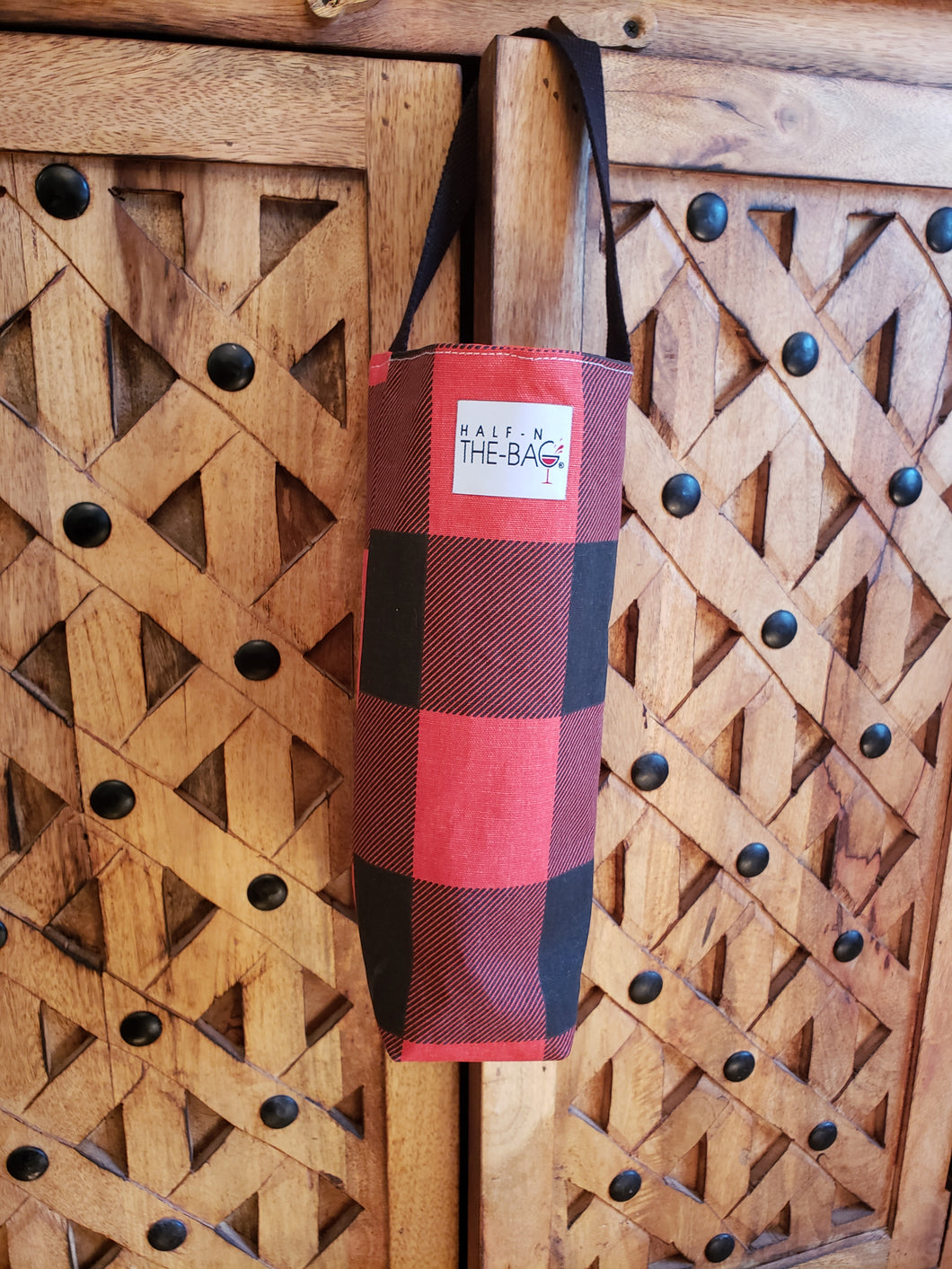 Buffalo Plaid Insulated Wine Tote