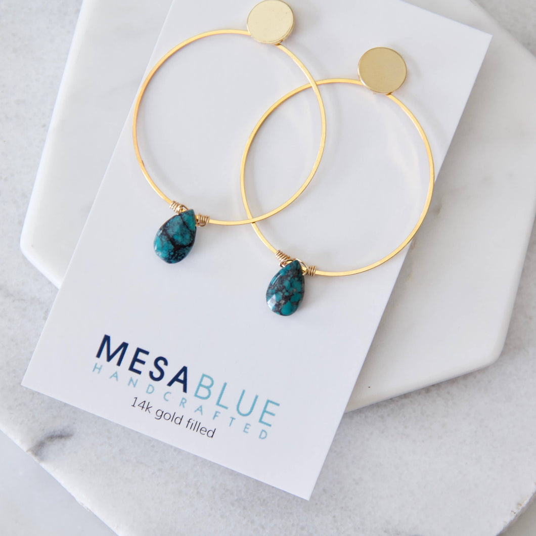 Turquoise Hoop Earrings