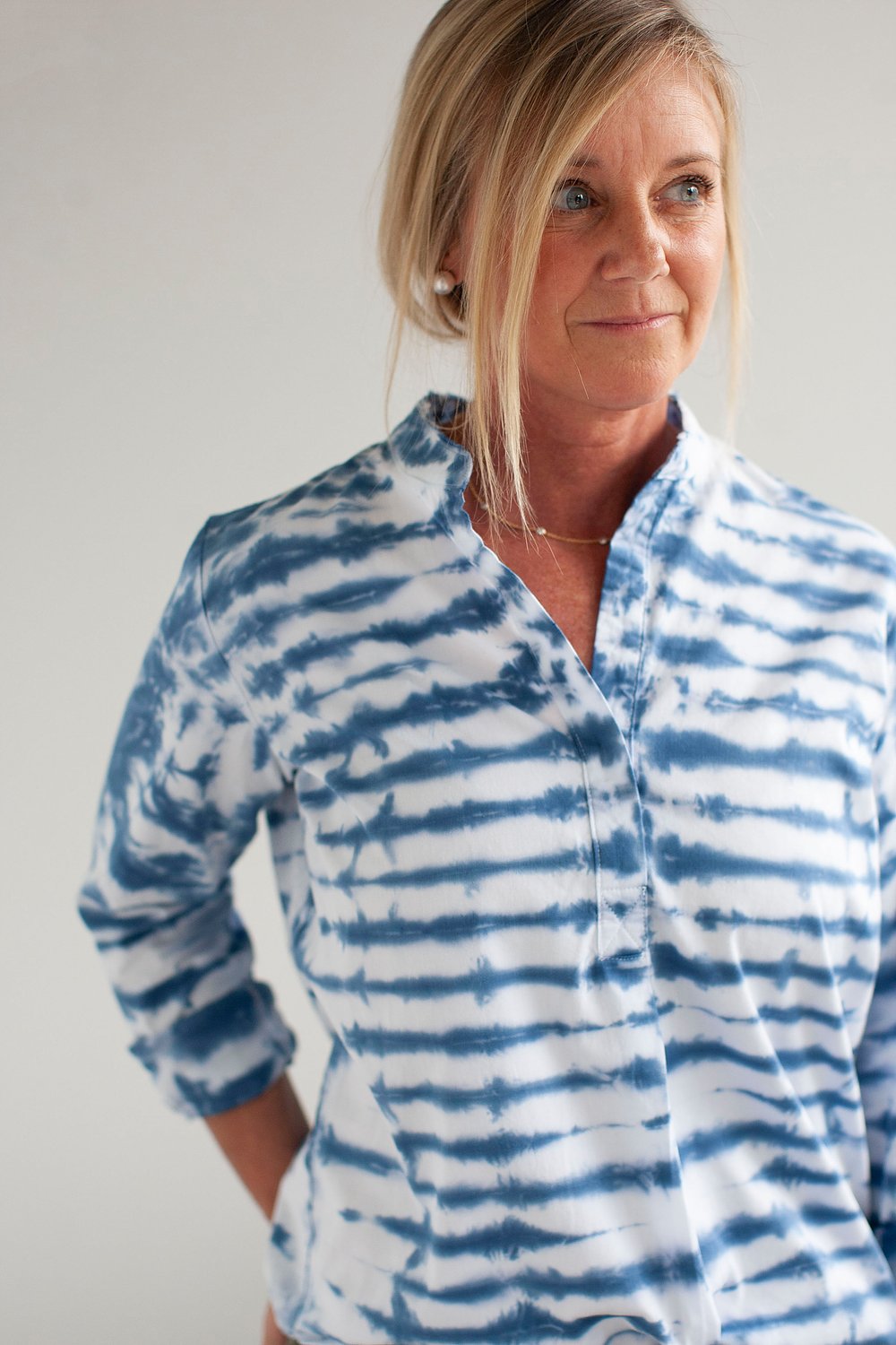 Tie Dye Pop Over Top
