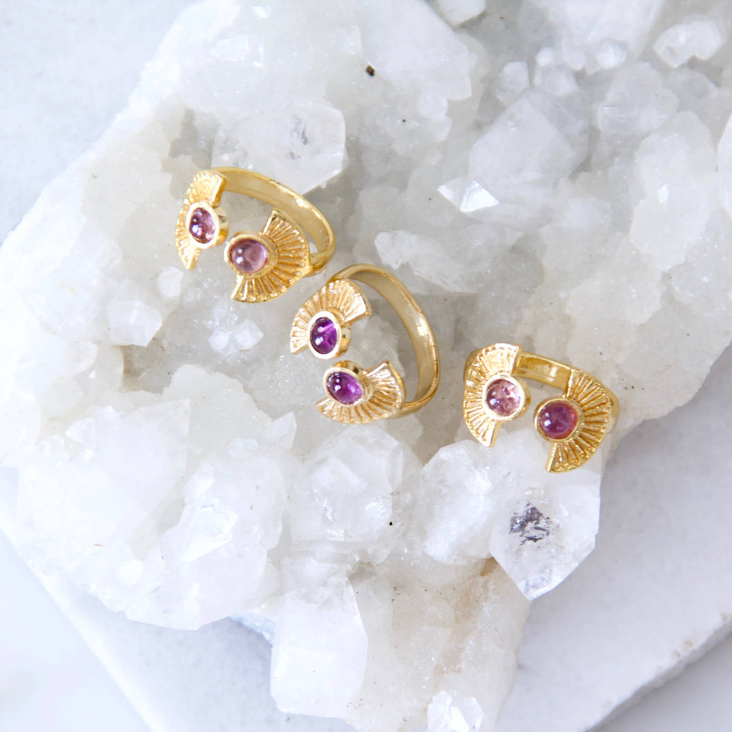 Amethyst Fan Ring