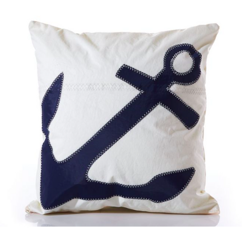 Recycled Sail Anchor Pillow