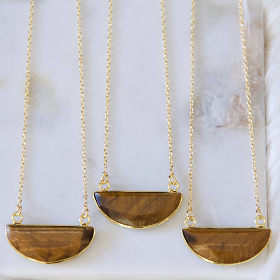 Faceted Tiger Eye Necklace