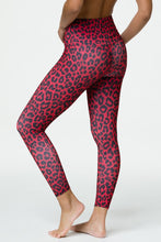High Waisted Red Leopard Legging