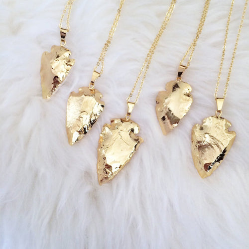 Gold Plated Arrowhead Necklace