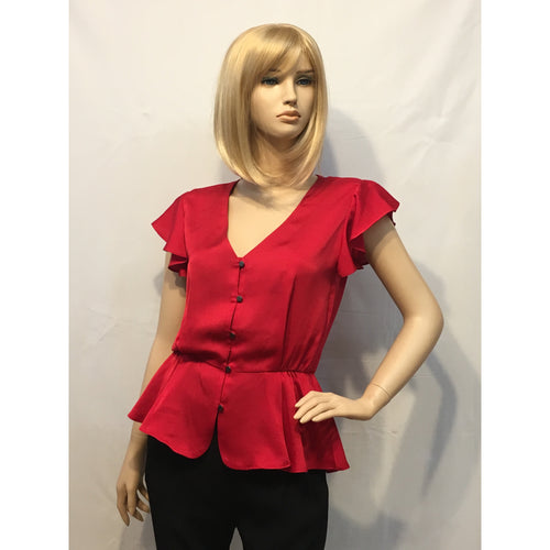 Red Flutter Top